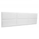 Cabeceira King Estofada Para Cama Box Kit 6 Placas Adesivas - Modelo Retangular Courino Branco