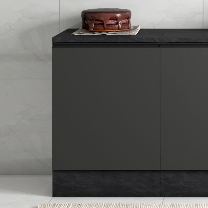 Balcão de Cozinha Cooktop 80cm Grace Grafite Z44            - Mpozenato