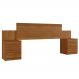 Cabeceira Casal Império Extensível com Mesa de Cabeceira Benetil Cinamono
