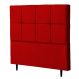 Cabeceira Casal Roma 140cm Para Cama Box Suede Vermelho - DS Estofados