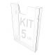 Kit 5 Displays Porta Folha Prontuário Parede A4 Acrílico Ps