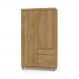 Guarda Roupa Solteiro 4 Portas 102 cm Rio Plus Nature - Pallazio