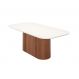 Image of Mesa de Jantar Retangular com Tampo de Vidro Off White Kalina Canela 219 cm MO895TA89EYOMOB