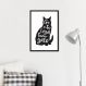 Quadro Frase Gente legal tem Gato 60x43 Caixa Preto