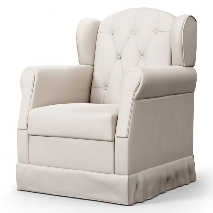 Poltrona de Amamentação e Descanso Fixa Lucy P04 Suede Bege - Mpozenato