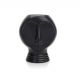 Vaso Decorativo Rosto Em Cêramina Preto 18x14 Cm - D'Rossi