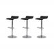 Kit 3 Banquetas Tóquio Belo Horizonte Preta Base Giratória Altura Regulável Cozinha Bar Bancada