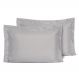 Kit 2 Fronhas Slim com 3 Abas 50cm x 70cm Micropercal 200 Fios - Cinza