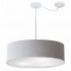 Pendente Cilíndrico Com Desvio Md-4265 Cúpula em Tecido 60x15cm Rústico Cinza - Bivolt