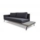 Image of Sofá 3 Lugares Matteo com Mesa de Apoio Direita Linho Cinza 210 cm MO895UP79PUIMOB