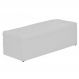 Calçadeira Solteiro Baú 90cm Toskana Corino Branco - DS Estofados