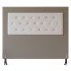 Cabeceira Queen 1,60m Havana Suede Bege com Corino Branco - Pallazio