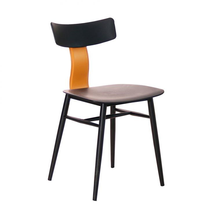 Cadeira Analu Preta e Terracota