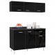 Armário de Cozinha CP01 Com Tampo 120cm Classic P11 Preto - Mpozenato