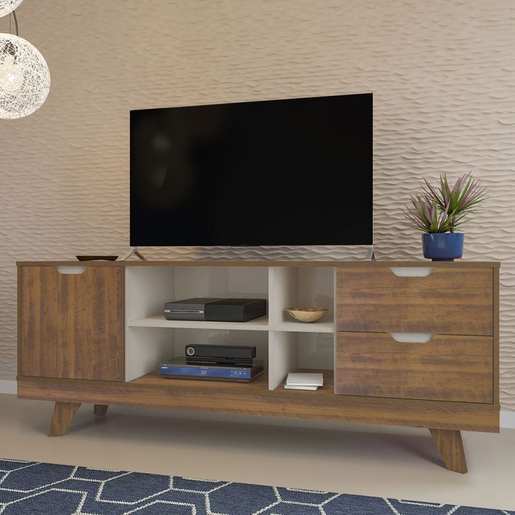 Rack Michigan Pinho e Off White 160 cm