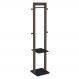 Cabideiro Grande para Quarto Sala de Estar AZ1019 MDP Nogal/Preto G69 - Gran Belo