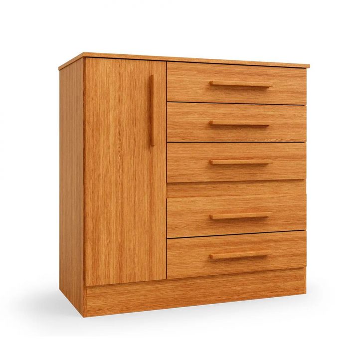 Cômoda Advantage 1 Porta 5 Gavetas Freijó