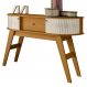 Aparador Para Sala 1 Gaveta 136 cm Estoril Cinamomo Off White MADETEC
