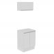 Kit Armário de Cozinha 60 cm 100% MDF 2 Portas e 1 Suspensa Branco Smart Madesa