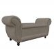 Recamier com Baú Grécia Namoradeira Calçadeira Suede Marrom Rato - D'Rossi