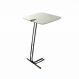 Mesa de Apoio para Sofá Off White com Base em Metal Preto
