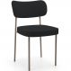 Cadeira Decorativa Sala De Jantar Melina Base Arena L02 Bouclê Preto - Lyam Decor