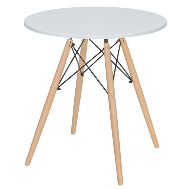 Mesa jantar cozinha Eames Eiffel com tampo laminado 70 cm Branco