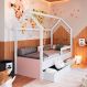 Cama Infantil Montessoriana Miney 2 Gavetas Branco e Rosa