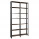 Estante 116x23x221 c/ 6 Prat. 33cm Preto Montantes Pretos