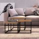 Conjunto com 3 Mesas de Centro Cube Vermont e Preto