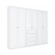 Guarda-Roupa Casal Orion 6 Portas 4 Gavetas Branco