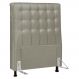Cabeceira Cama Box Solteiro Ciara 90cm Botonê com Frame Suede Bege - Desk Design