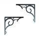 Cantoneira Mão francesa Metal Preto Fosco 15cm Suporte Prateleira