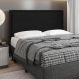 Cabeceira Casal Cama Box 140cm para Quarto Onix Suede Preto M11 - D'Rossi