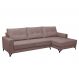 Image of Sofá 4 Lugares Heros com Chaise Direito Veludo Rosê FE691UP79DZKMOB