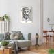 Quadro The Head of Christ Crowned 86x60 Filete Marrom