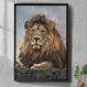 Quadro Decorativo Leão de Judá Repousando-24x34Cm