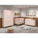 Jogo de Quarto para Bebê Completo 3 Portas Classic New Rosa Fosco com Natural - MoveisAqui