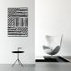 Quadro Boho Zebrado 60x43 Sem Moldura