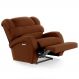 Poltrona do Papai Reclinável Kalie Elétrica Botão LED Massagem FH9 Veludo Terracota - Mpozenato