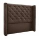 Cabeceira Decorativa King Size 2,19M Loewe Veludo Marrom G63 - Gran Belo