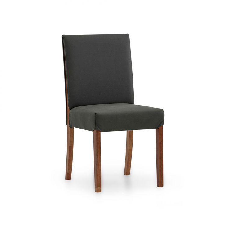 Cadeira Sloan Poliéster Chumbo Esverdeado e Avelã