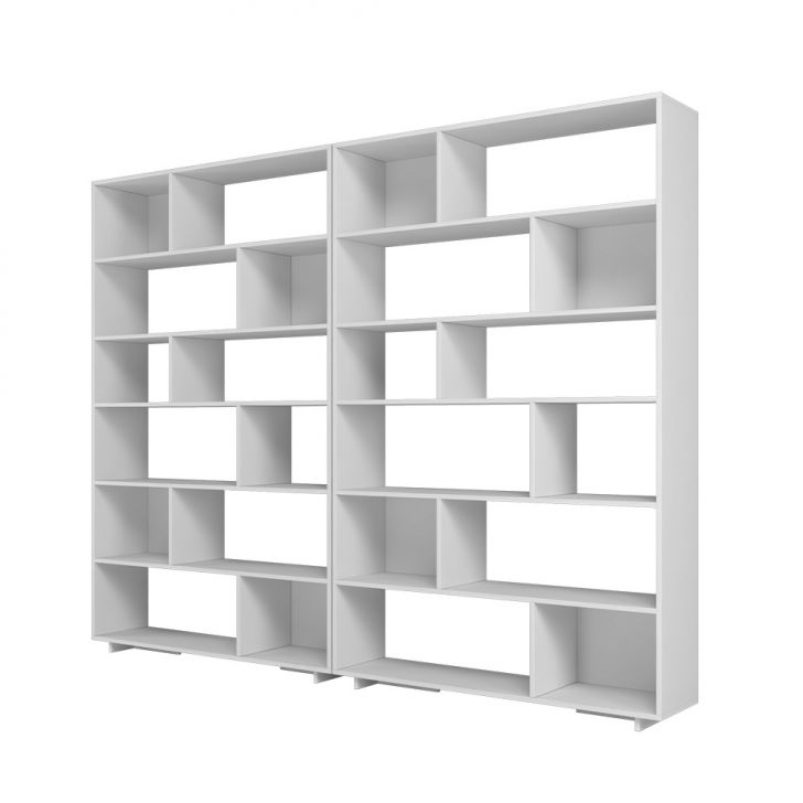 Conjunto com 2 Estantes Brigitte Branco 240 cm