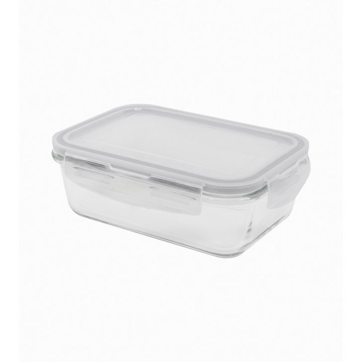 Pote de Vidro com Tampa Oikos 840ml Branco