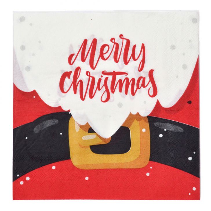 Guardanapo de Papel Cinto Papai Noel Colorido