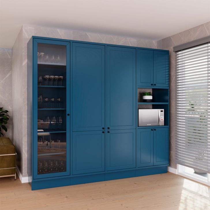 Cozinha Compacta Évora 9 Portas Azul Órion