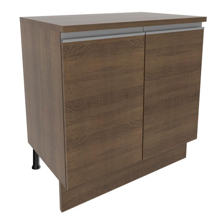 Balcão Armário de Cozinha 80 cm 2 Portas Rustic Glamy Madesa