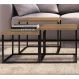 Conjunto Mesas De Centro Aço 03 Peças Preto Vermont Milani Store