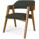 Cadeira Para Sala de Jantar e Estar Living Estofada Suran L02 Linho Verde Musgo - Lyam