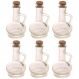 6 Potes de Vidro com Tampa Rolha 230ml para Azeite Vinagre Lyor Porta Condimentos